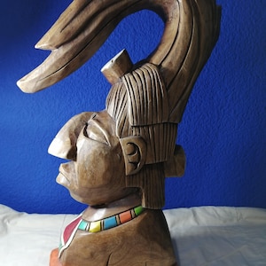 レイ・パカル！！！！オフェルト！！！！ Tallado en madera pino、hecho a mano culture Maya !!!!!!
