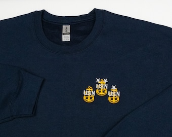 Navy Chief Crewneck Sweatshirt (Navy Blue)