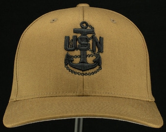 Navy Chief Ball Cap- Coyote Brown