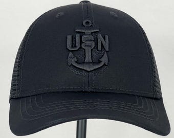 Navy Chief Ponytail Trucker Hat
