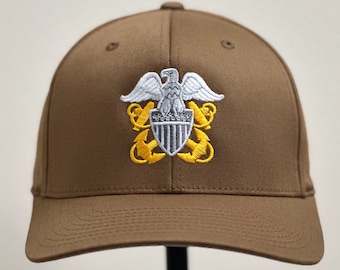 US Navy Officer Ball Cap- Coyote Brown