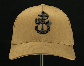 Navy Chief Heritage Anchor-  Coyote Brown Ball Cap