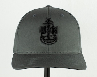 US Navy Chief Hat (Gray with black embroidery)