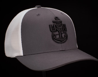 Navy Chief Trucker Hat - Gray