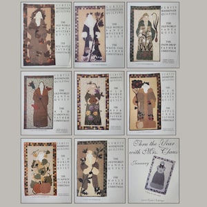 May include: A collection of nine quilt patterns featuring Santa Claus and winter scenes. Each pattern is titled with the name of the quilt and the Christmas theme. The patterns are from Curtis Boehringer Quilting.