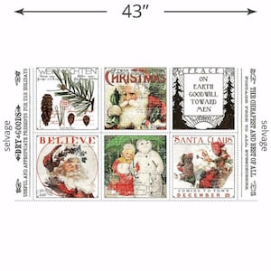 Panel “Navidad clásica” de Riley Blake – 6 cuadrados navideños vintage – J. Wecker Frisch 2024 – PD16281 –