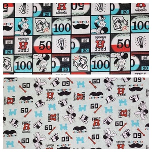 YARD Monopoly Icons Hasbro Gaming© Camelot Fabrics