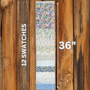FABRIC SCRAPS- 12 different swatches from 10&quot; to 36&quot;