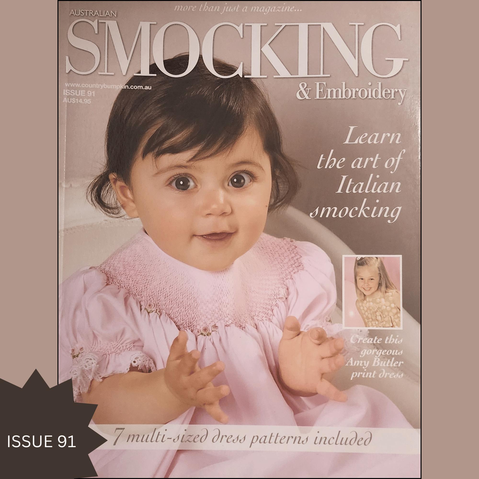 australian smocking ＆embroidery issue22 Issue No. 22 Australian Smocking and Embroidery Magazine RARE