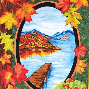 PANEL Fall Reflections by Lennie Honcoop "The Dutch Quilter" for Quilters