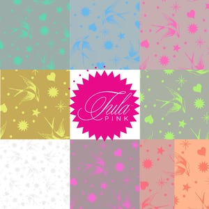 YARD- Free Spirit Presents Tula Pink&#39;s True Colors Neon Collection PWTP 157 Fairy Flakes (in many colors)