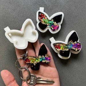 Butterfly Keychain Silicone Mold: Epoxy Resin DIY Pendant