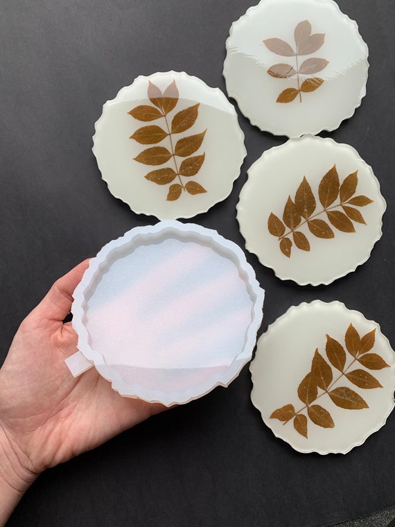 DESSOUS DE VERREH5--Moule Rond En Résine De Mandala, Dessous De Verre