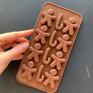 Christmas Silicone Mold, Gingerbread Man Mold, Christmas Holiday Theme Mold, Christmas Mould