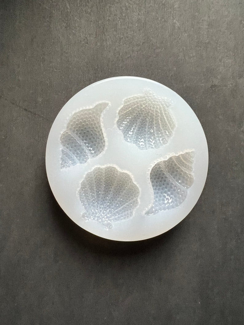 Multi-faceted shell conch silicone mold, seashells resin, cake decorating, chocolate, candy, soap silicone mould image 6