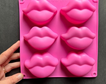 Stampo in silicone per labbra: resina alimentare, argilla, torta