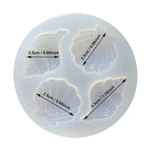 Multi-faceted shell conch silicone mold, seashells resin, cake decorating, chocolate, candy, soap silicone mould image 2