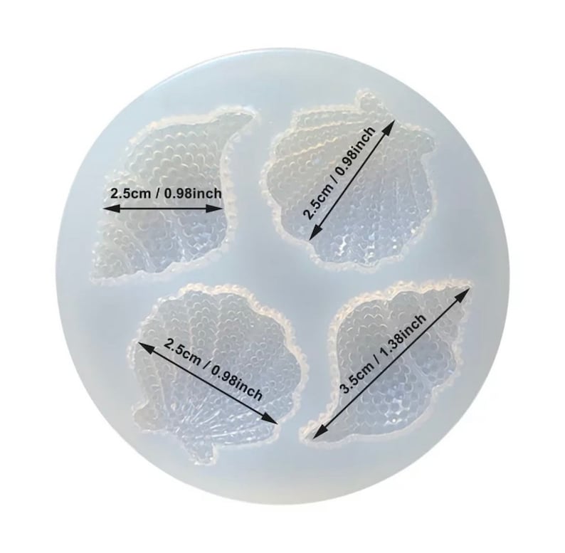 Multi-faceted shell conch silicone mold, seashells resin, cake decorating, chocolate, candy, soap silicone mould image 2