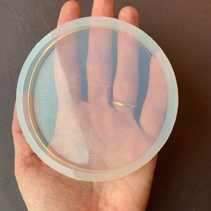 Round Coaster Mold, Round Shiny Coaster Silicone Mould, Circle Silicone Mold