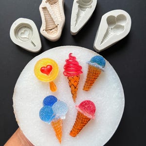 Ice cream silicone mold for epoxy resin/ wax /chocolate fondan / cake decoration /chocolate dessert