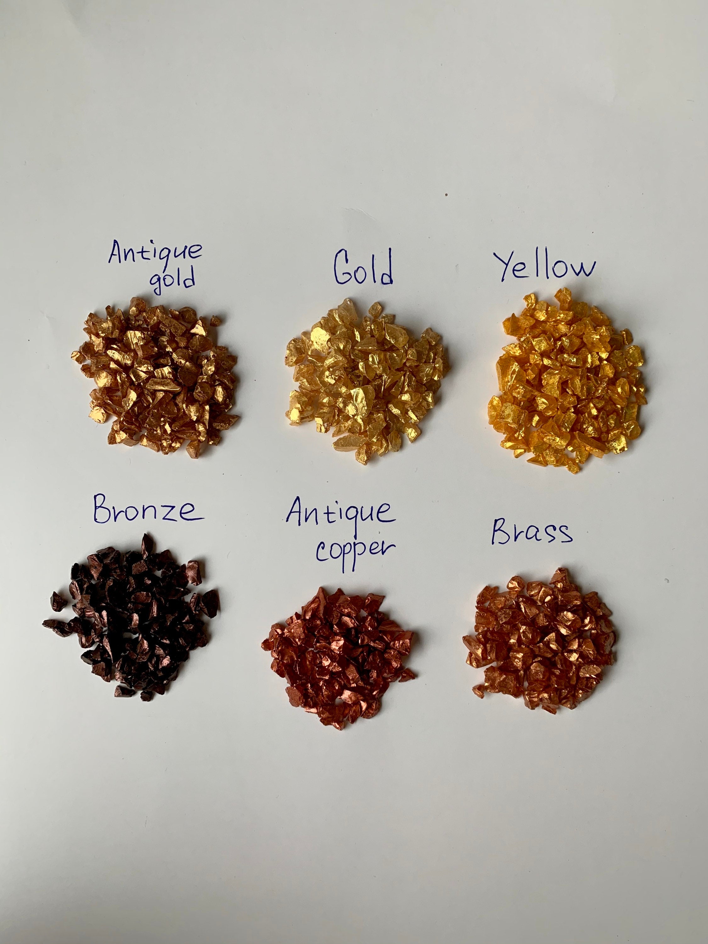 100g Di Vetro Sfaldato Oro E Argento, Glitter Grosso Per Resina, Unghie E Lavoretti Fai Da Te