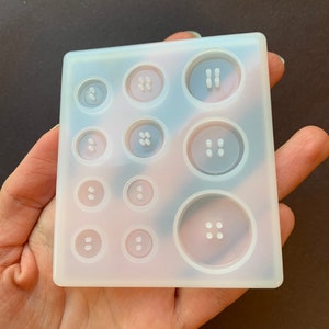 Button Silicone Mold, Button Resin Mold, Round Button Resin Mold, Multi Size Button Silicone Mold, Clay Mold, Scrapbooking, Decoration mold