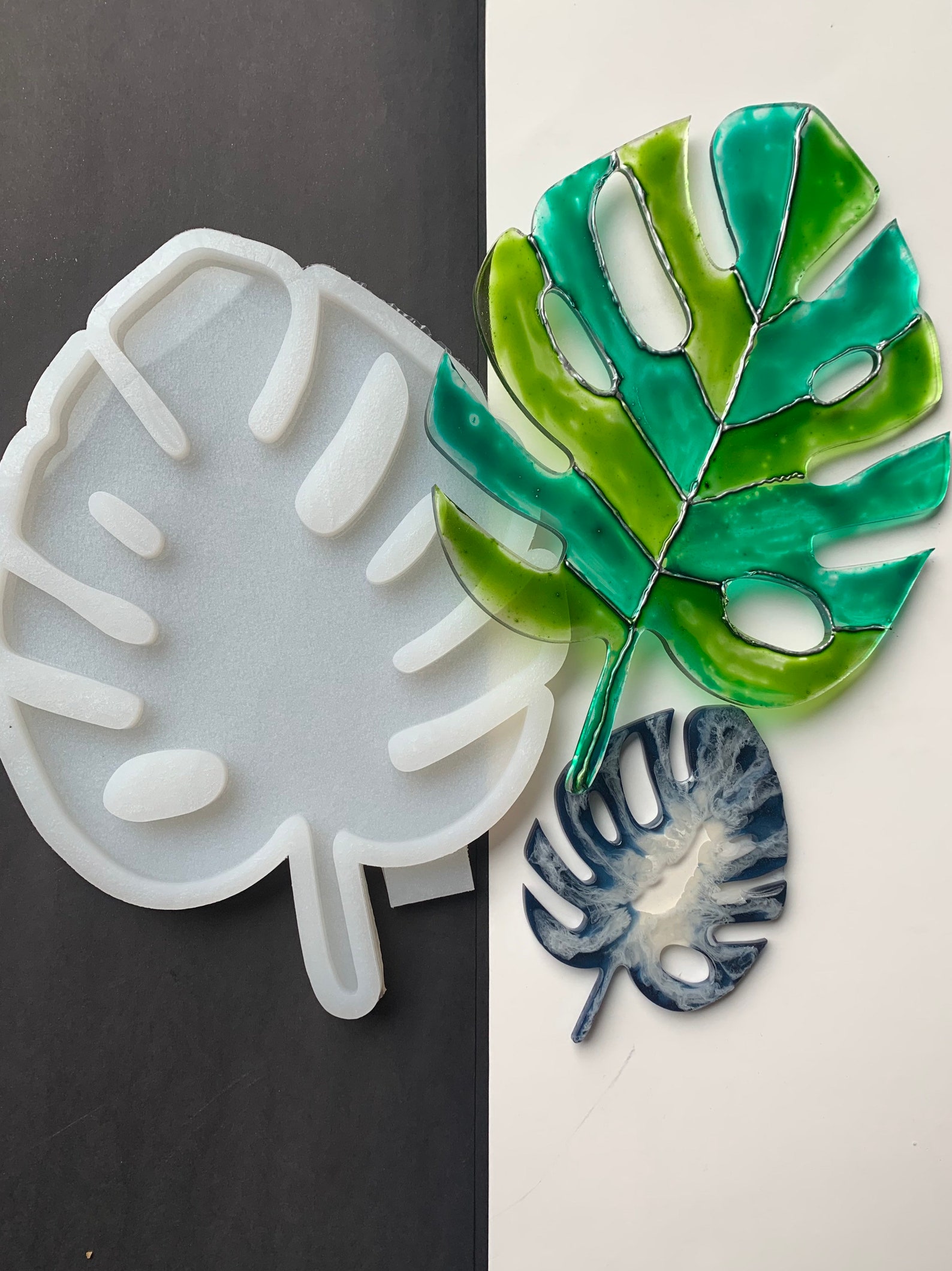 Silicone Monstera Leaf Mold Monstera Leaf Resin Mold Epoxy Etsy
