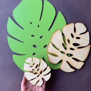 Wood Monstera Tray Resin, Monstera Leaf Wall Decorations, Palm Leave, Wooden Rustic Place Mat, Botanic Placemat, Large Monstera Wood Leaf