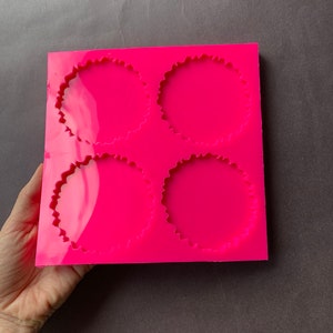 Geode Coaster Silikonform Set: Glänsande Resinform, DIY Pyssel