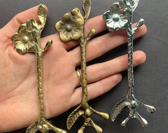 Floral Serving Tray Handles: Rustic Epoxy Resin Tray Hardware (2 Piece)