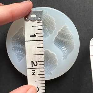 Multi-faceted shell conch silicone mold, seashells resin, cake decorating, chocolate, candy, soap silicone mould image 4