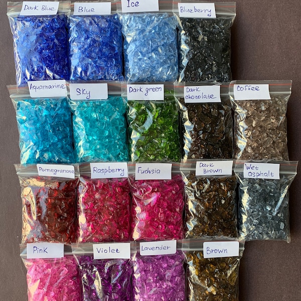 Crushed Glass for Resin Art: Irregular Mosaic Geode Pieces