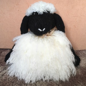 Callum the black nosed sheep Large knitting  kit. Includes Pattern, yarn, eyes etc. stands approx 18" tall