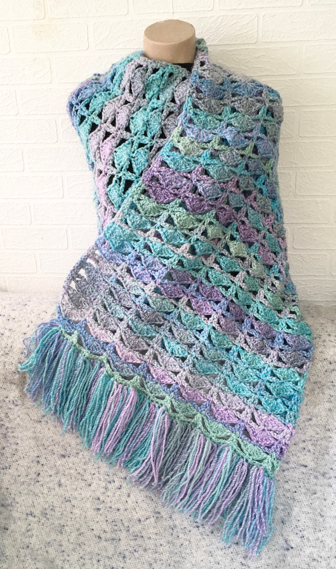 Carousel Crochet Shawl Kit. Includes All Yarn and Pattern Etsy