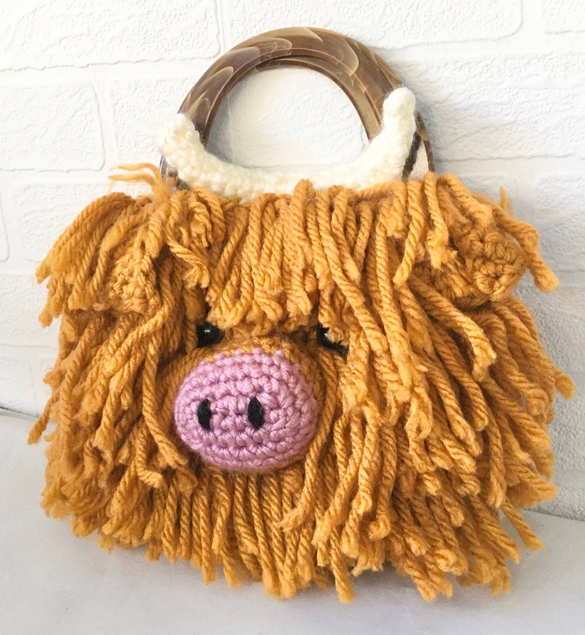 Highland Cow Handbag Crochet Kit. to Include Pattern Yarn Etsy UK