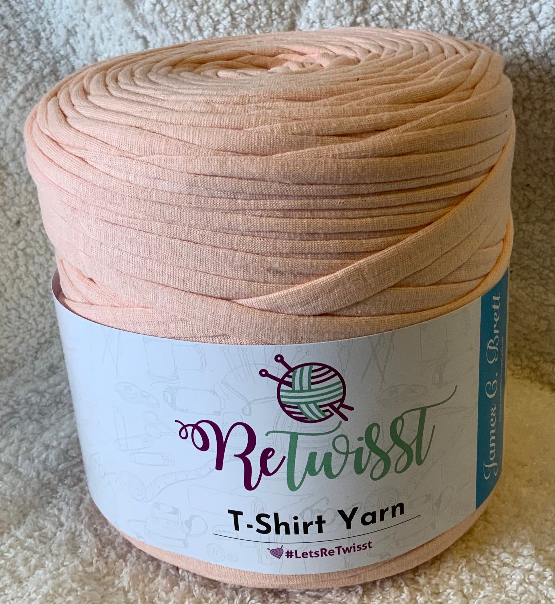 Retwisst T Shirt Yarn 650g Ball in Light Pink Etsy