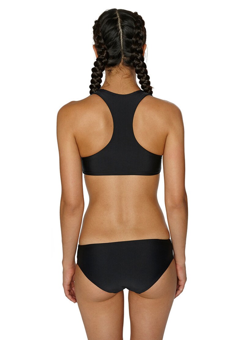 Black Full Coverage Classic Bikini Bottom