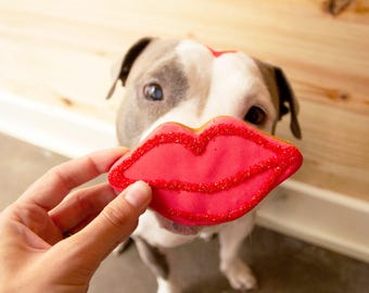 Galletas artesanales para perros / Caja de galletas personalizada con la palabra "Amor", golosinas comestibles