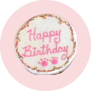 3 Layer Dog Birthday Cake Pink or Blue + Matching Birthday Bones