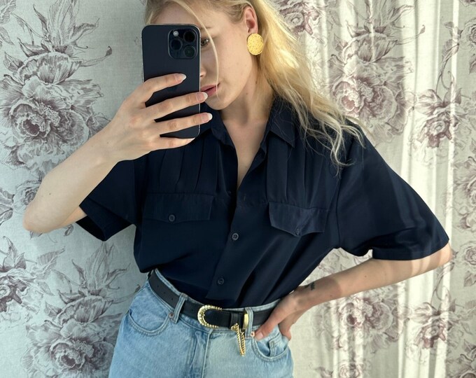 Vintage Blue Denim Moose Creek Shirt XL Oversized main image 0
