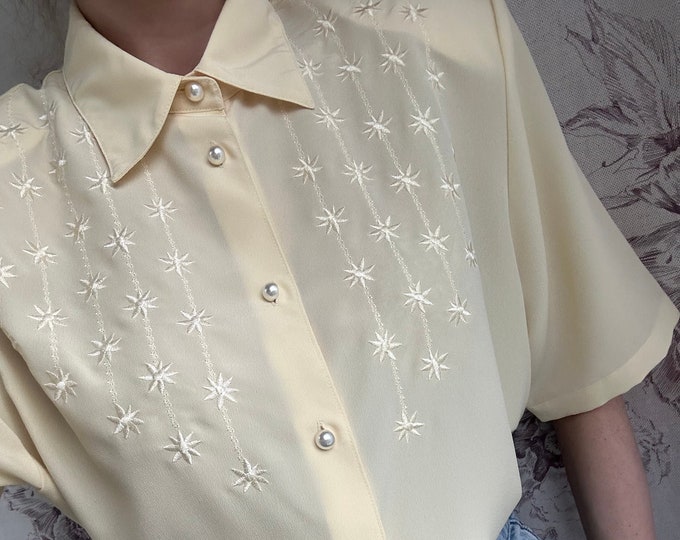 Cheenth Yellow Blouse With Front Concealed Placket And Pucca Embroidery
