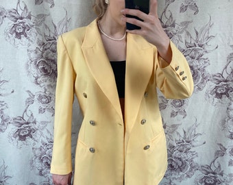 Blazer estivo giallo vintage elegante