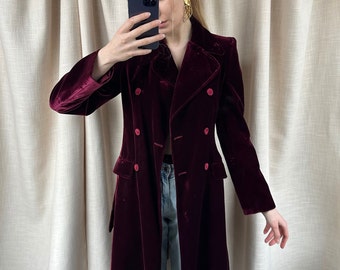 ジャケット・アウター gian franco ferre 80s velvet maxi coat gian franco ferre 80s velvet maxi coat