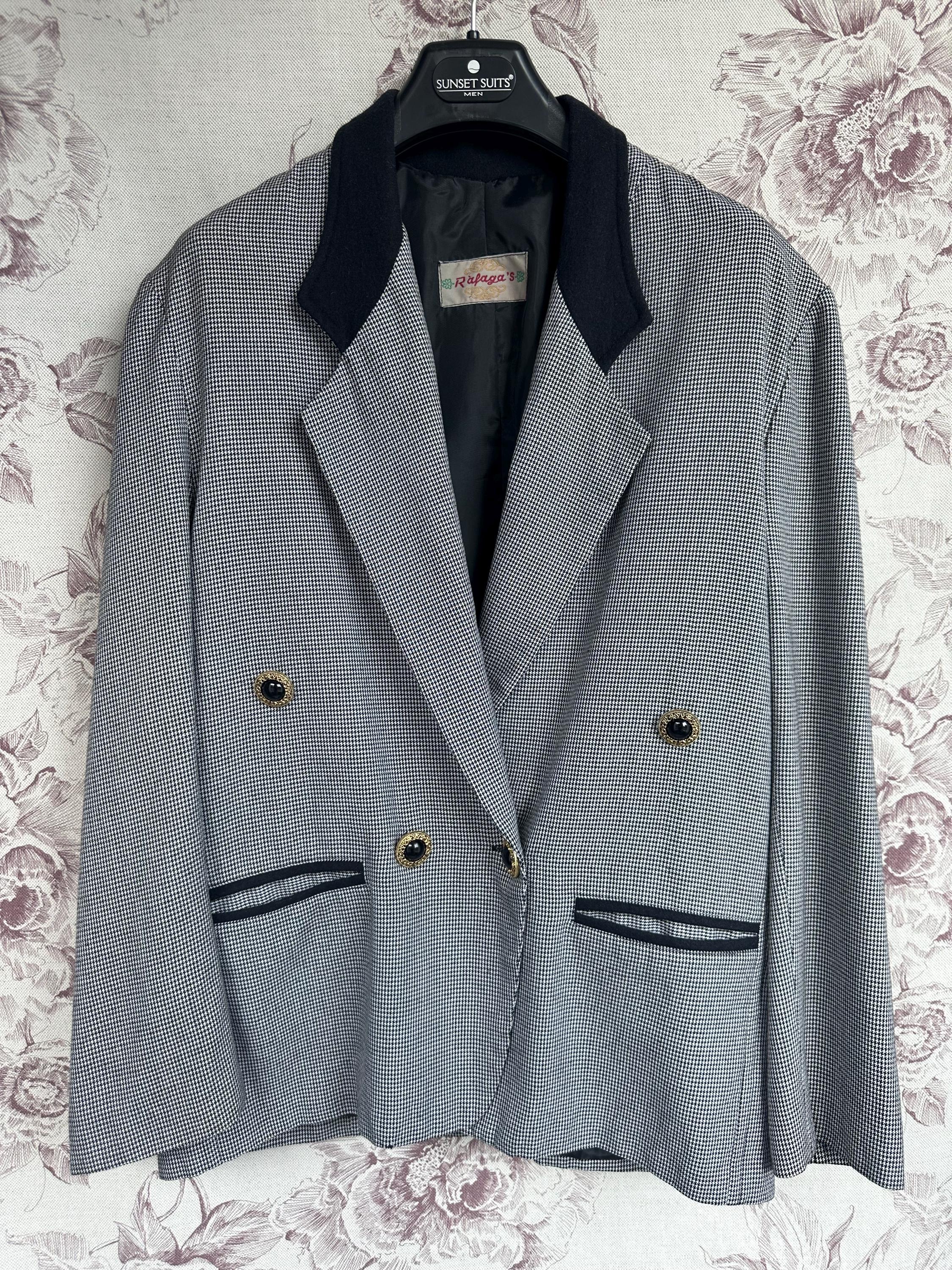   ヴィンテージ ダブルブレストジャケット 千鳥格子柄 fb56c653fa905943d23d1135837fae