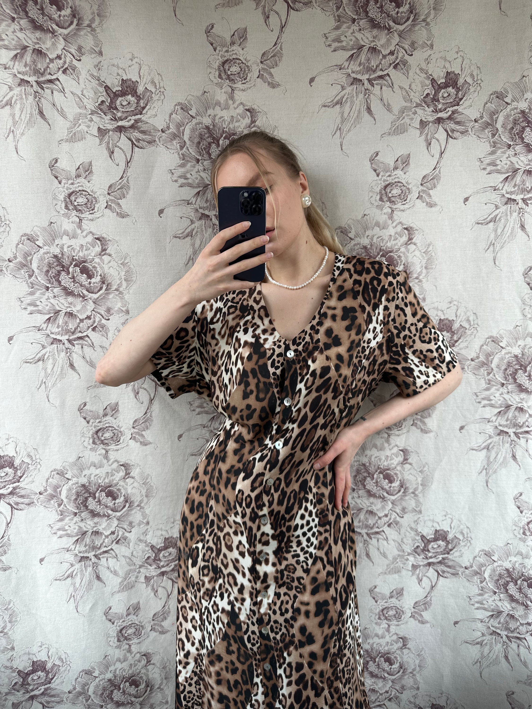 Animal print vintage dress discount