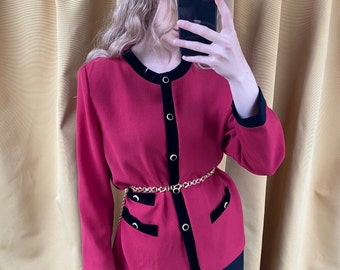 Vintage ruby pink classic blazer