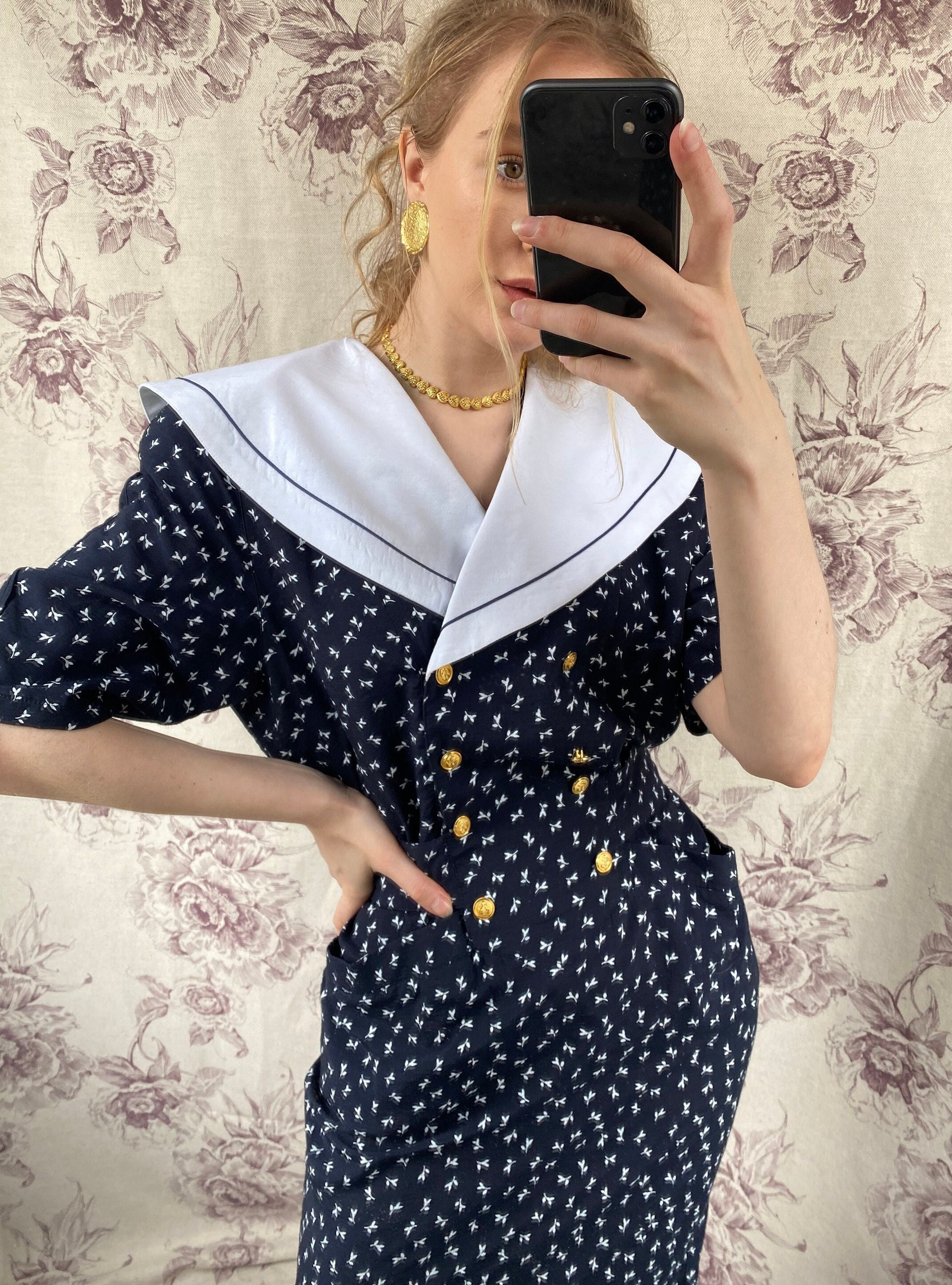 Heirloom vintage marine collar dress eva.gov.co