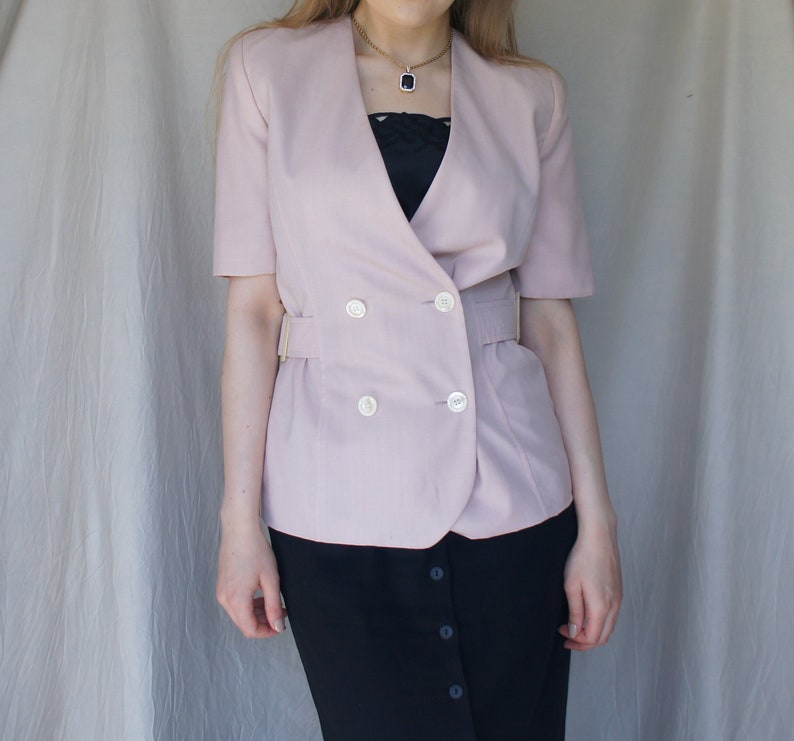 Dusky Pink Spot Detail Waistcoat
