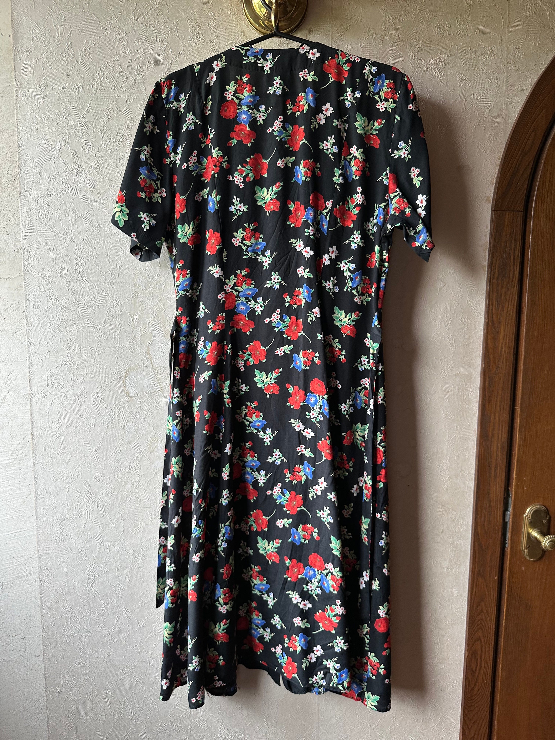 strapless open back dress Tcec Strapless Black Maxi Dress with Red Flowers – Simply Dixie Boutique Medium main image 1