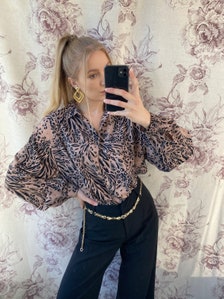 Tier print bluse | Blusen